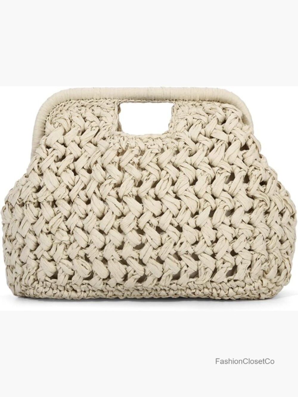Straw Clutch Purse for Women Summer Beach Woven Handbag Crossbody - Picture 1 of 7